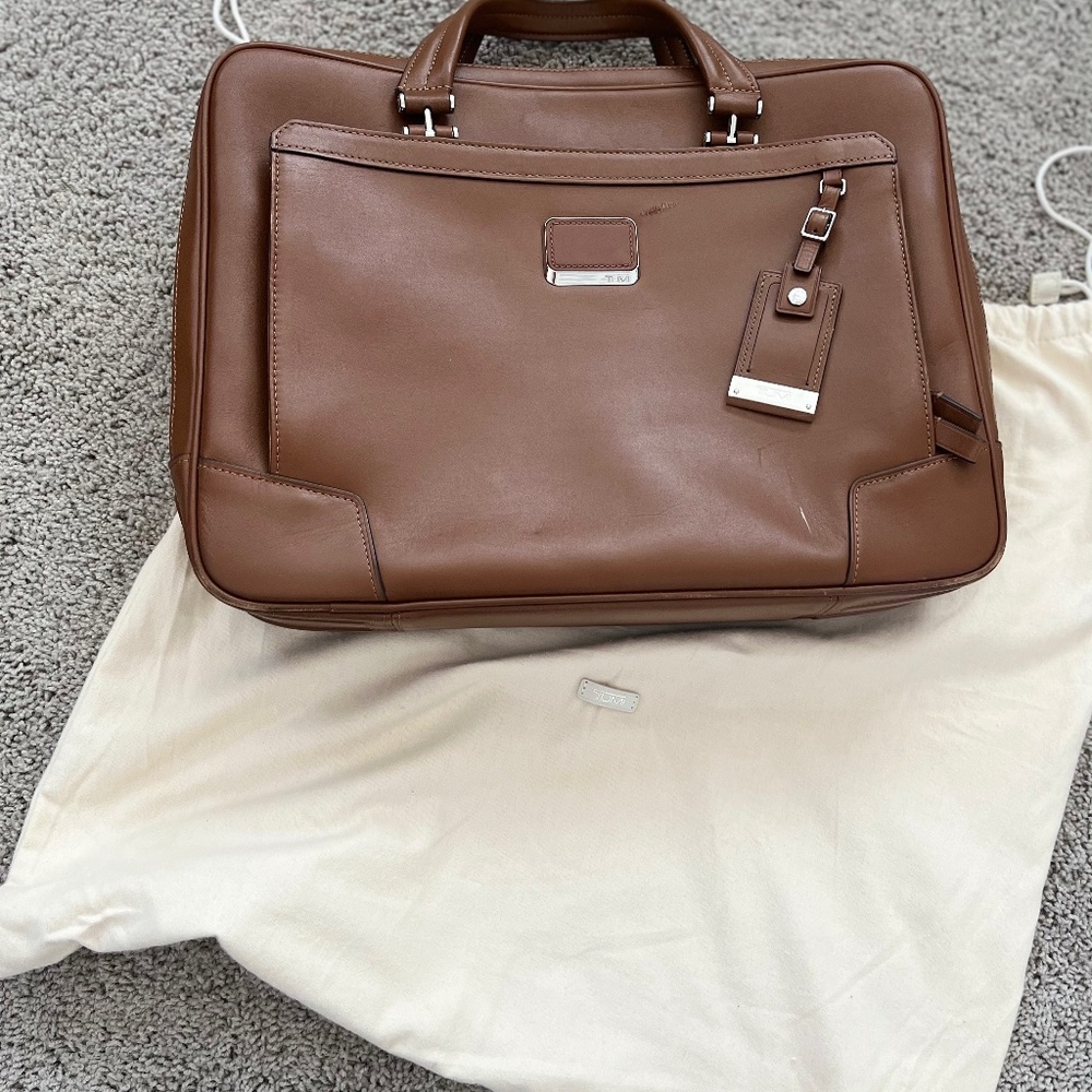 TUMI Leather Briefcase